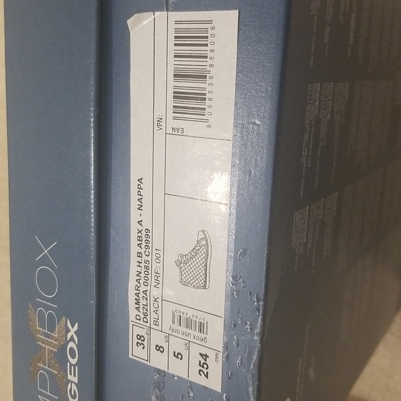 Black ankle Geox Natural Leather Active breathable shoes  Size 8. Italian parent - Picture 8 of 10